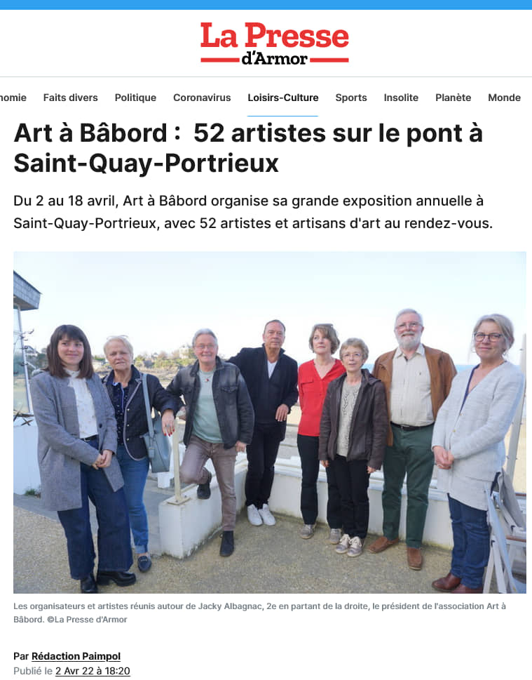 article Presse d'Armor du 2 avril 2022