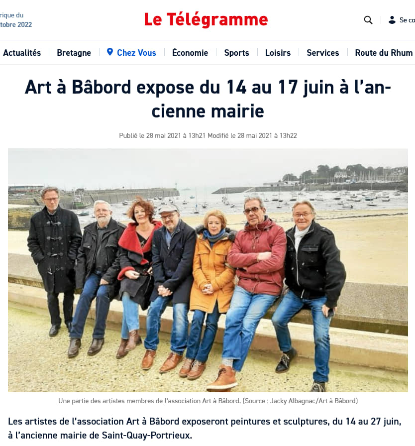 article Le Télégramme du 28 mai 2021